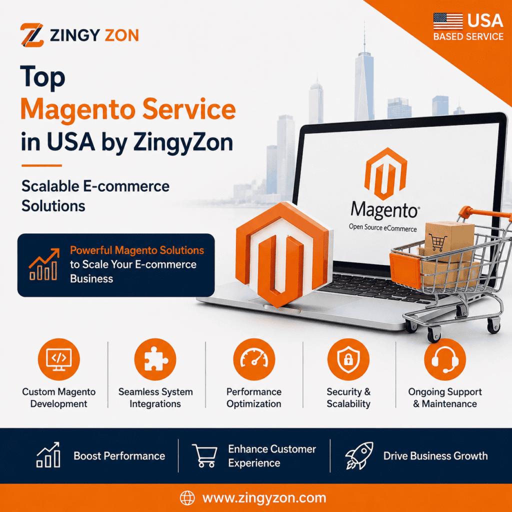 Top Magento Service in USA by ZingyZon | Scalable E-commerce Solutions