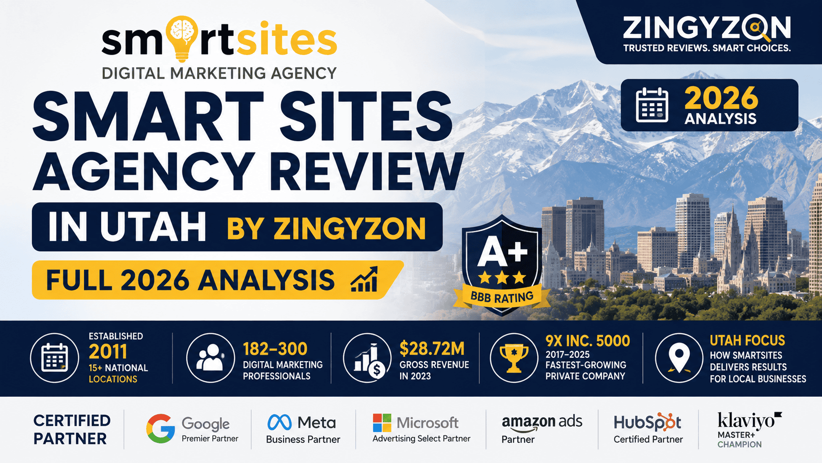 Smart Sites Agency Review in Utah by Zingyzon | Full 2026 Analysis