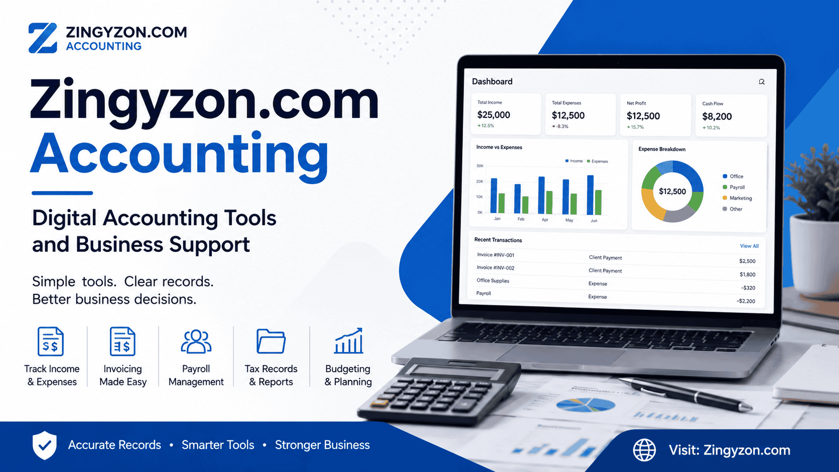 Zingyzon.com Accounting | Digital Accounting Tools and Business Support