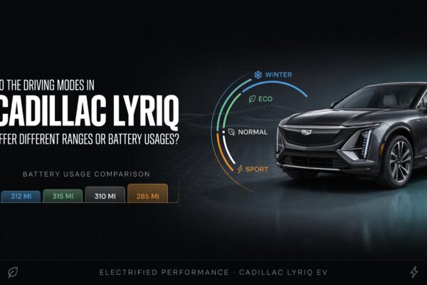 Do the Driving Modes in Cadillac LYRIQ Offer Different Ranges or Battery Usages?
